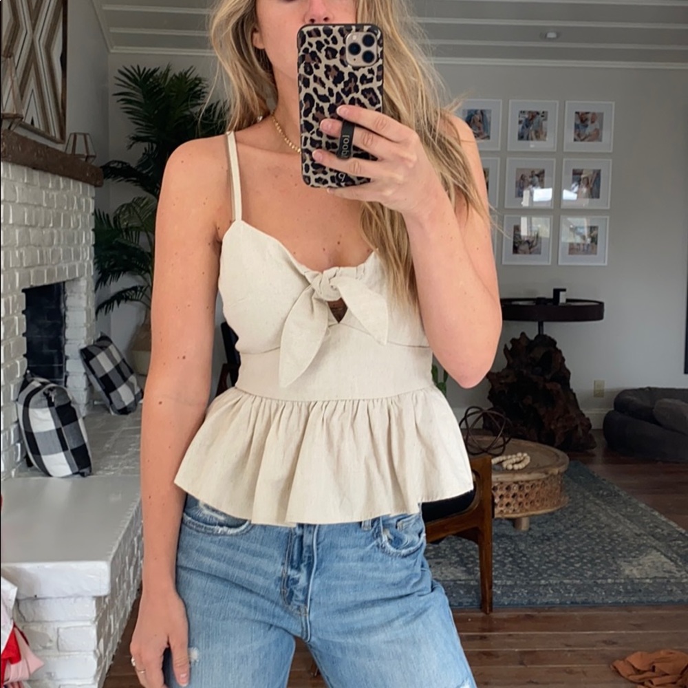 Vici peplum top